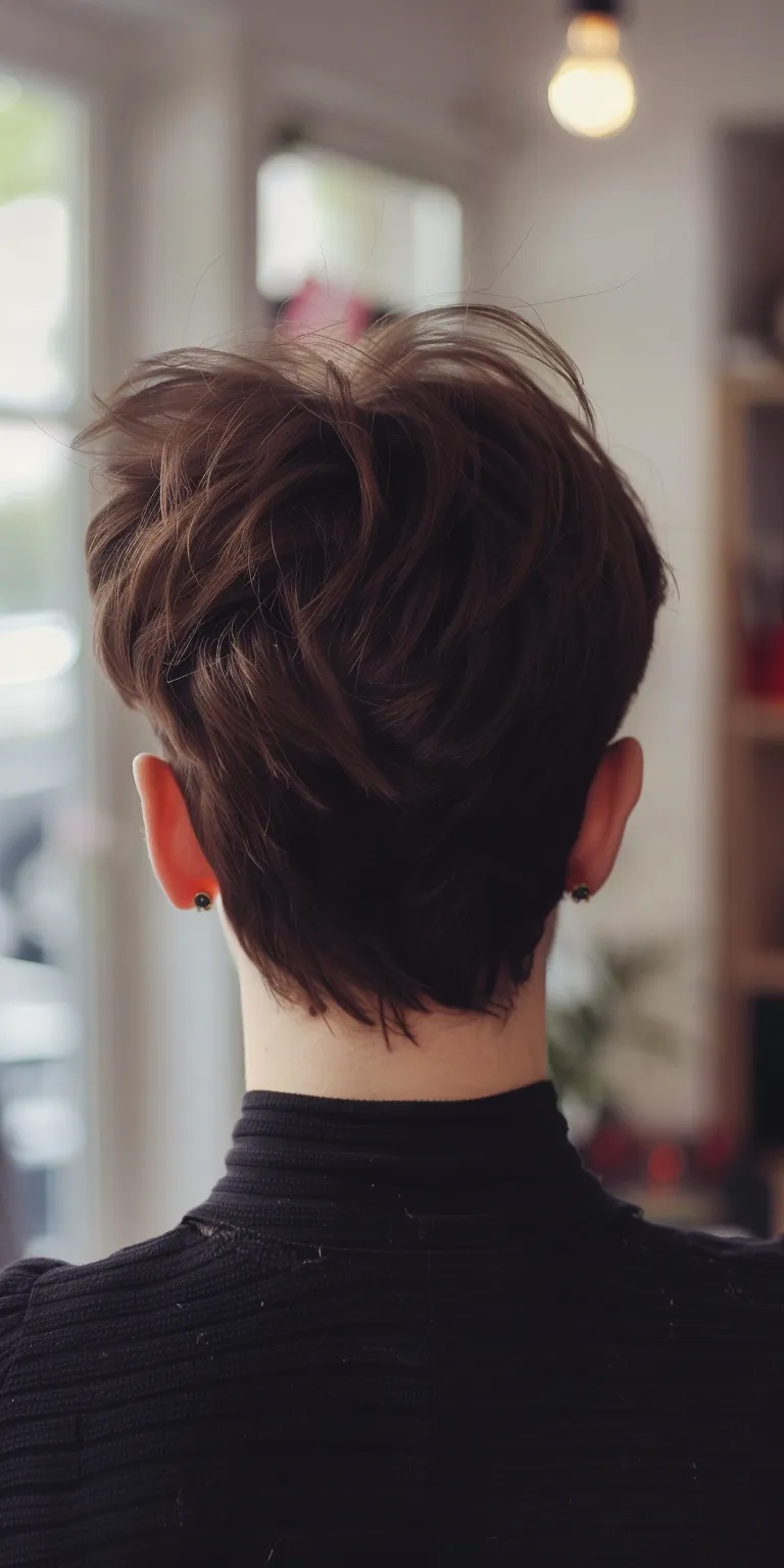 popular haircuts Asymmetric cut, Short brush Professional Updo, Butterfly haircut