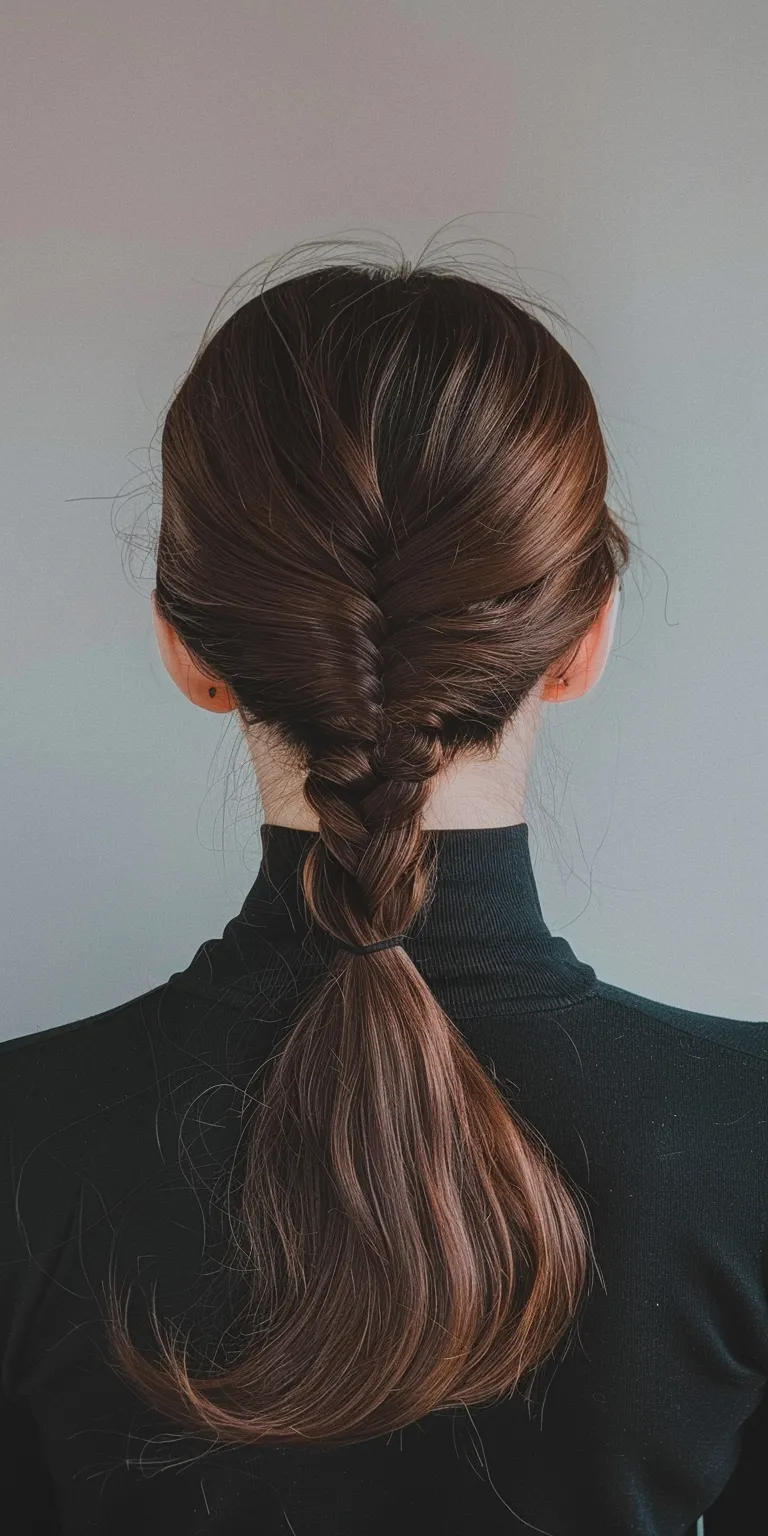 ponytail hairstyles French braid, Braid, twist, Updo, Chignon