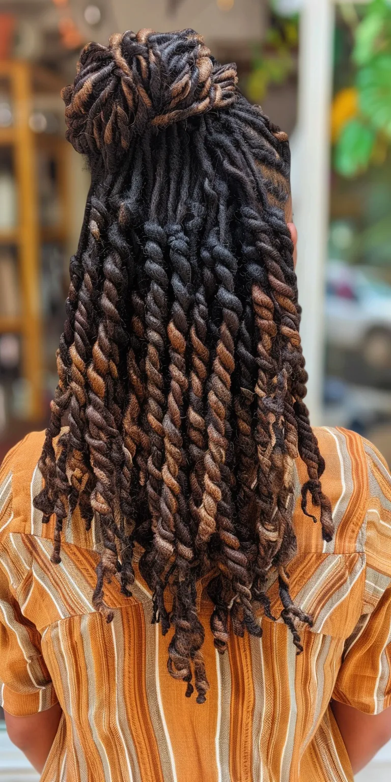 3 strand twist dreads Hair twists, Waterfall braids, Crochet Boho Stacked bob