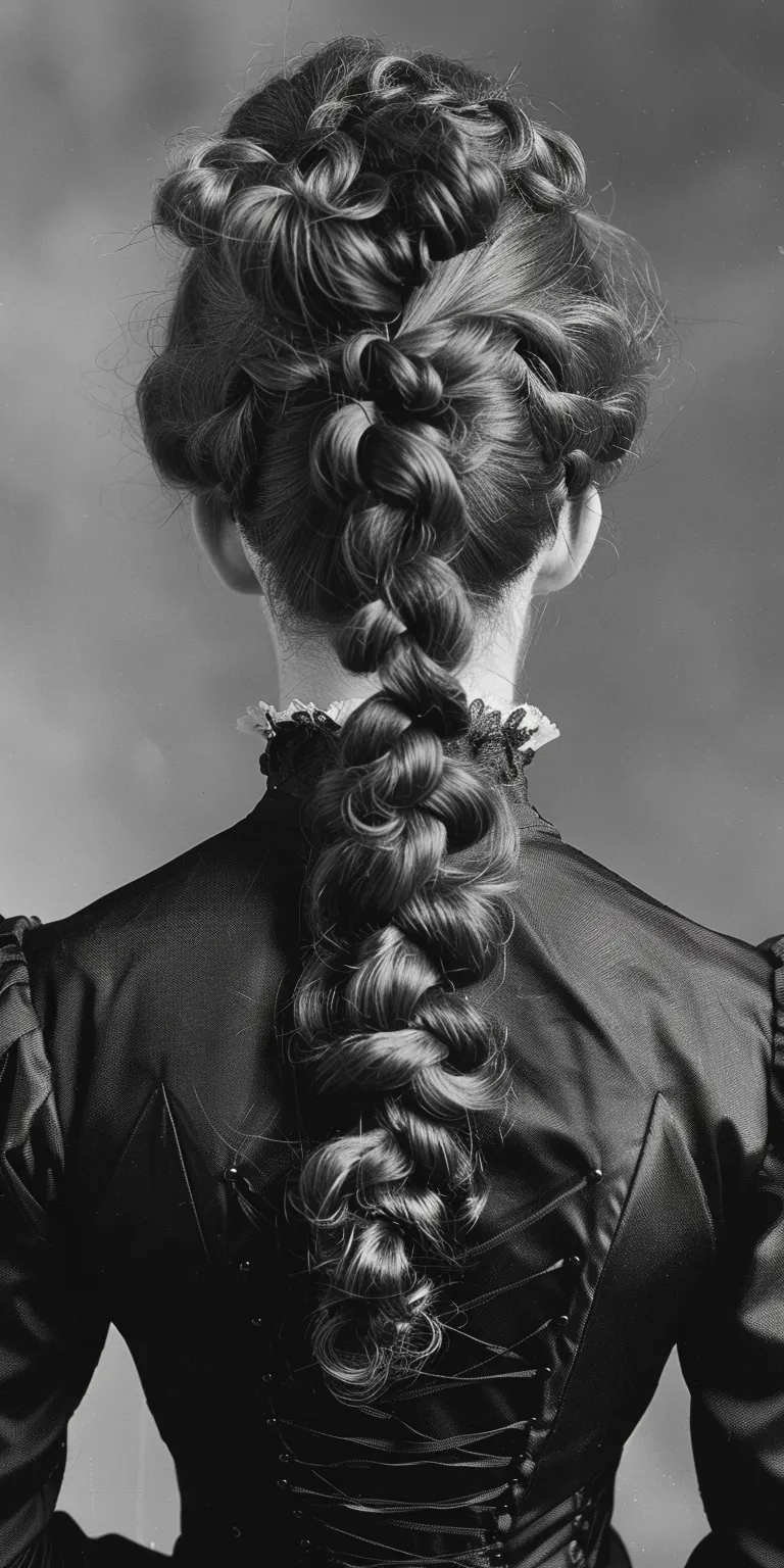 victorian hairstyles French braid, Milkmaid twist, Updo, Braid