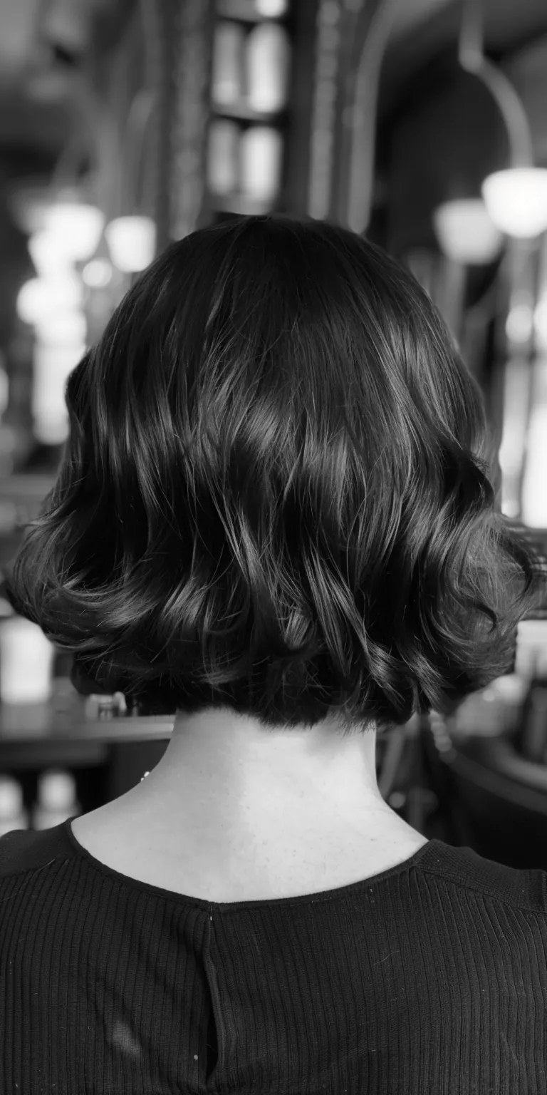 mid length bob Bob cut, Asymmetric Finger wave, Chignon, Pixie cut