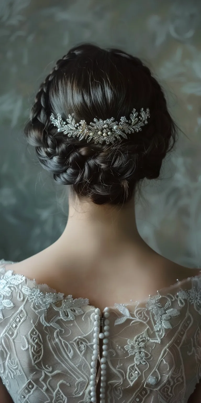 crown hairstyle Milkmaid braid, Updo, Waterfall braids, Historical Christian hairstyles, Japanese women's hairstyles