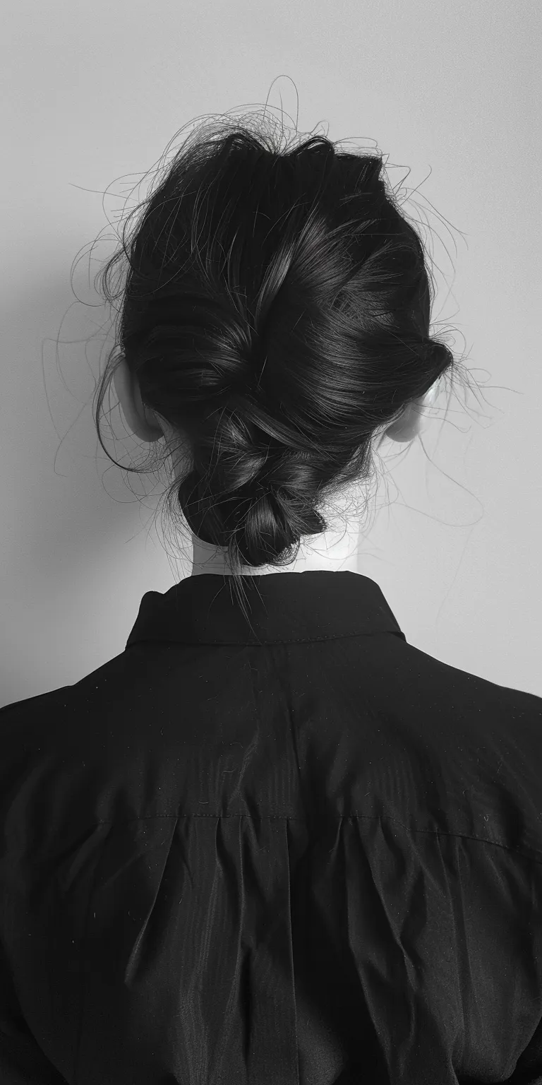 emo hairstyle Chignon, Updo, French twist, Milkmaid braid, Ballerina bun