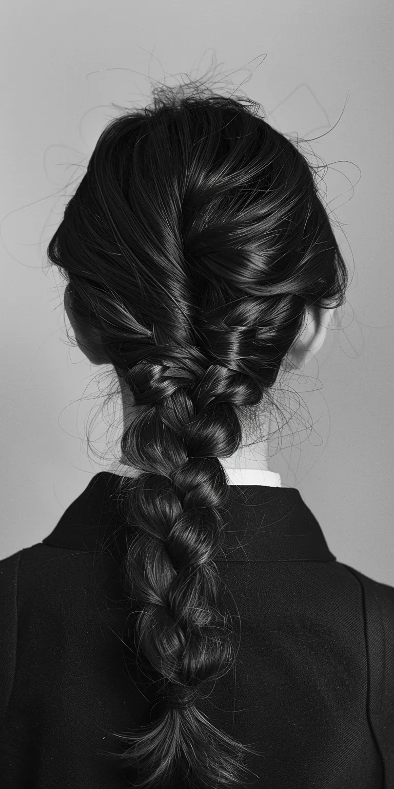 korean hairstyle French braid, Chignon, twist, Braid, Milkmaid braid