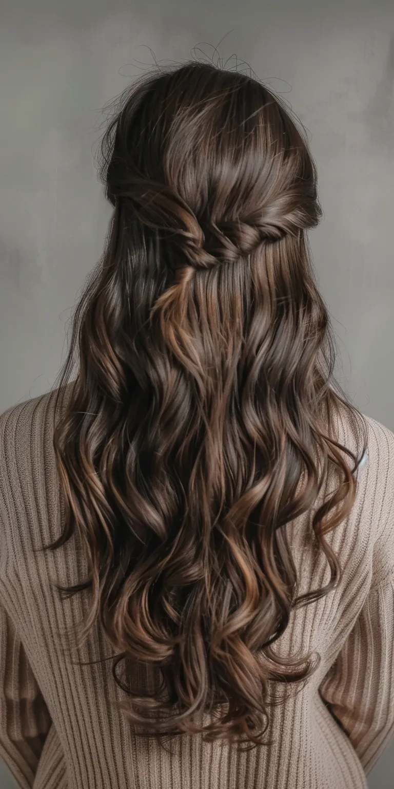 cute hairstyles with bangs Waterfall braids, Boho Layered hair, French braid, Braid