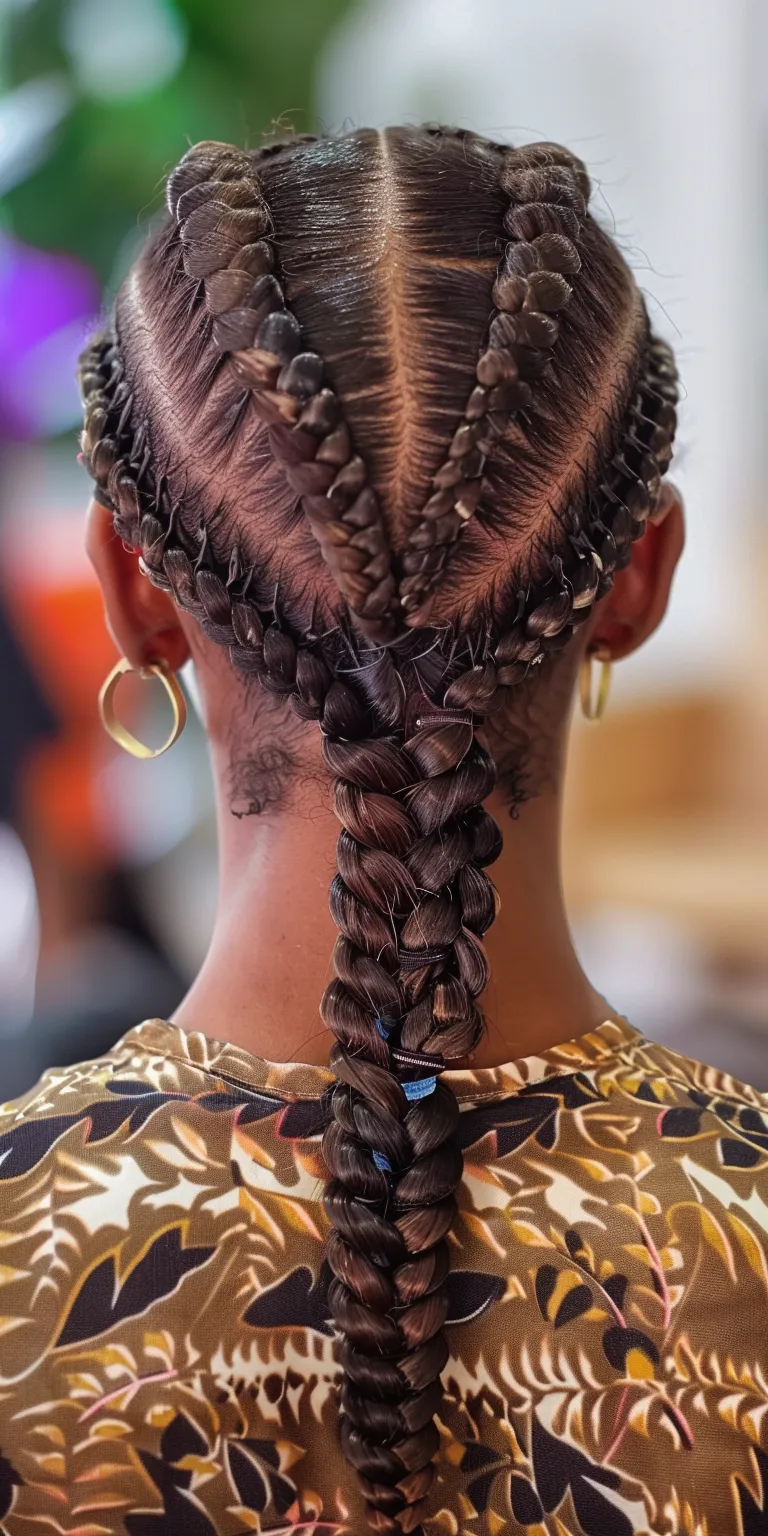 braids with fade Hair twists, French twist, Waterfall braids, Boho Cornrows