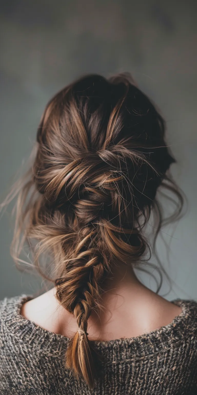 difference hair styles Updo, Chignon, French braid, Waterfall braids, Milkmaid braid