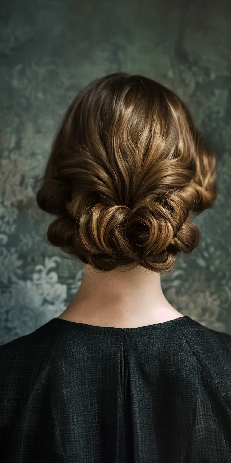 20s hairstyles Chignon, Finger wave, Updo, Milkmaid braid, Historical Christian