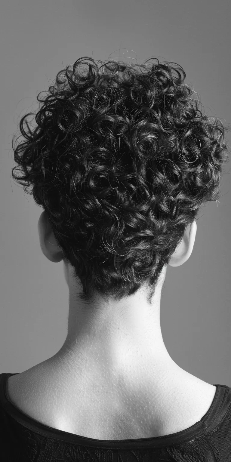 short curly hair styles Digital perm, Asymmetric cut, Ringlets, Curly hair, Tonsure