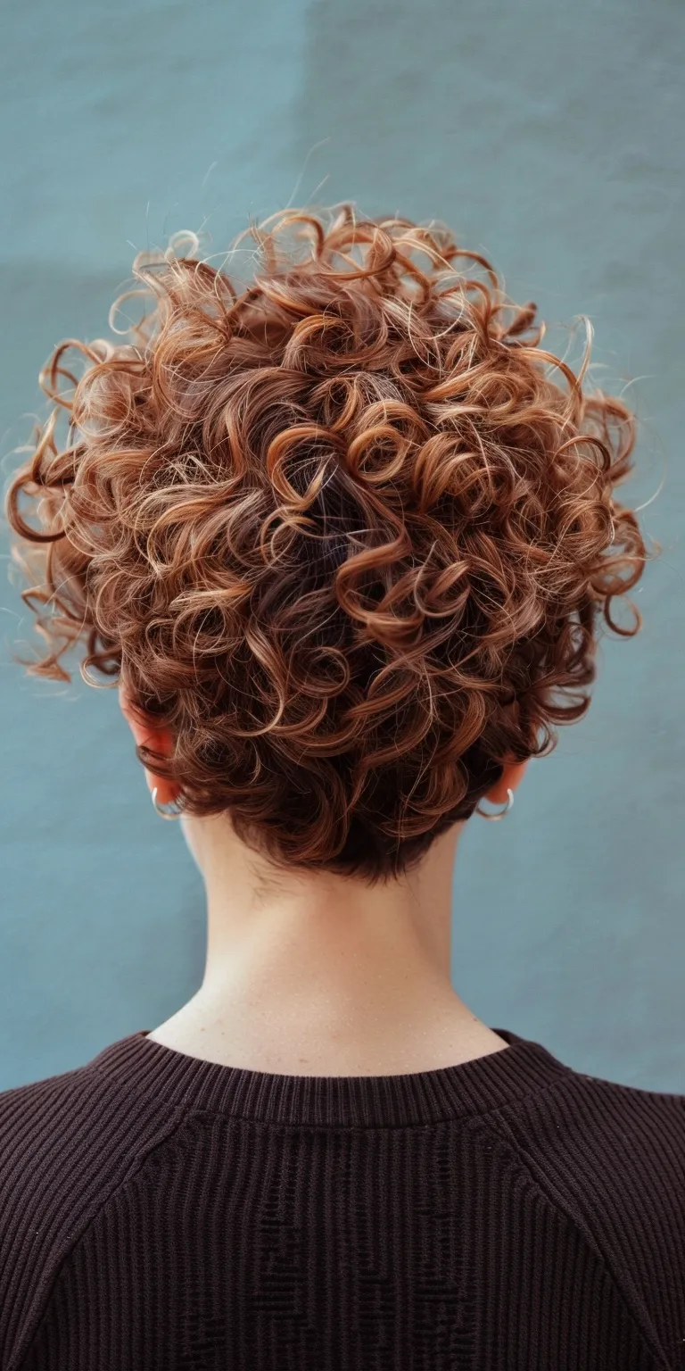 cute short curly hairstyles for older ladies Digital perm, Asymmetric cut, Ringlets, Updo, Curly hair