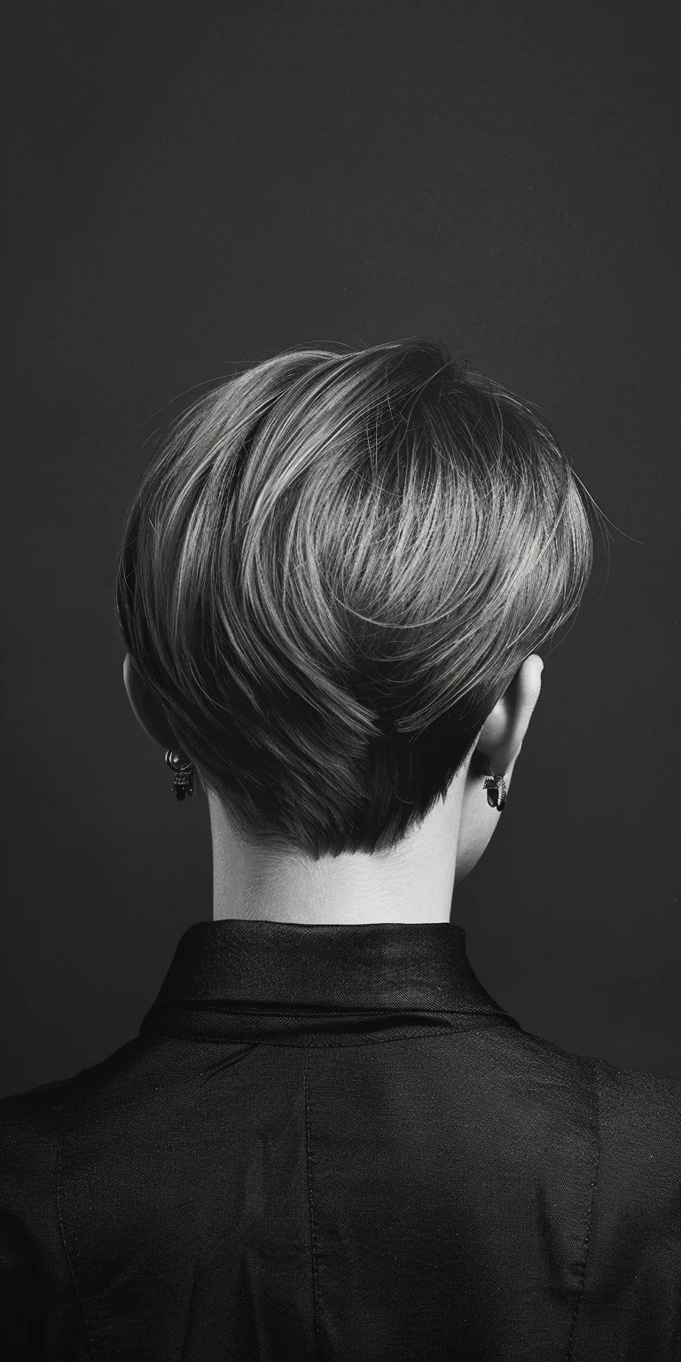 types of hair styles Asymmetric cut, Chignon, Short brush Tonsure, Pixie cut