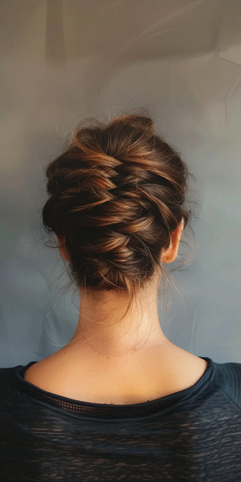 ladies hair styles Updo, Chignon, French braid, twist, Waterfall braids