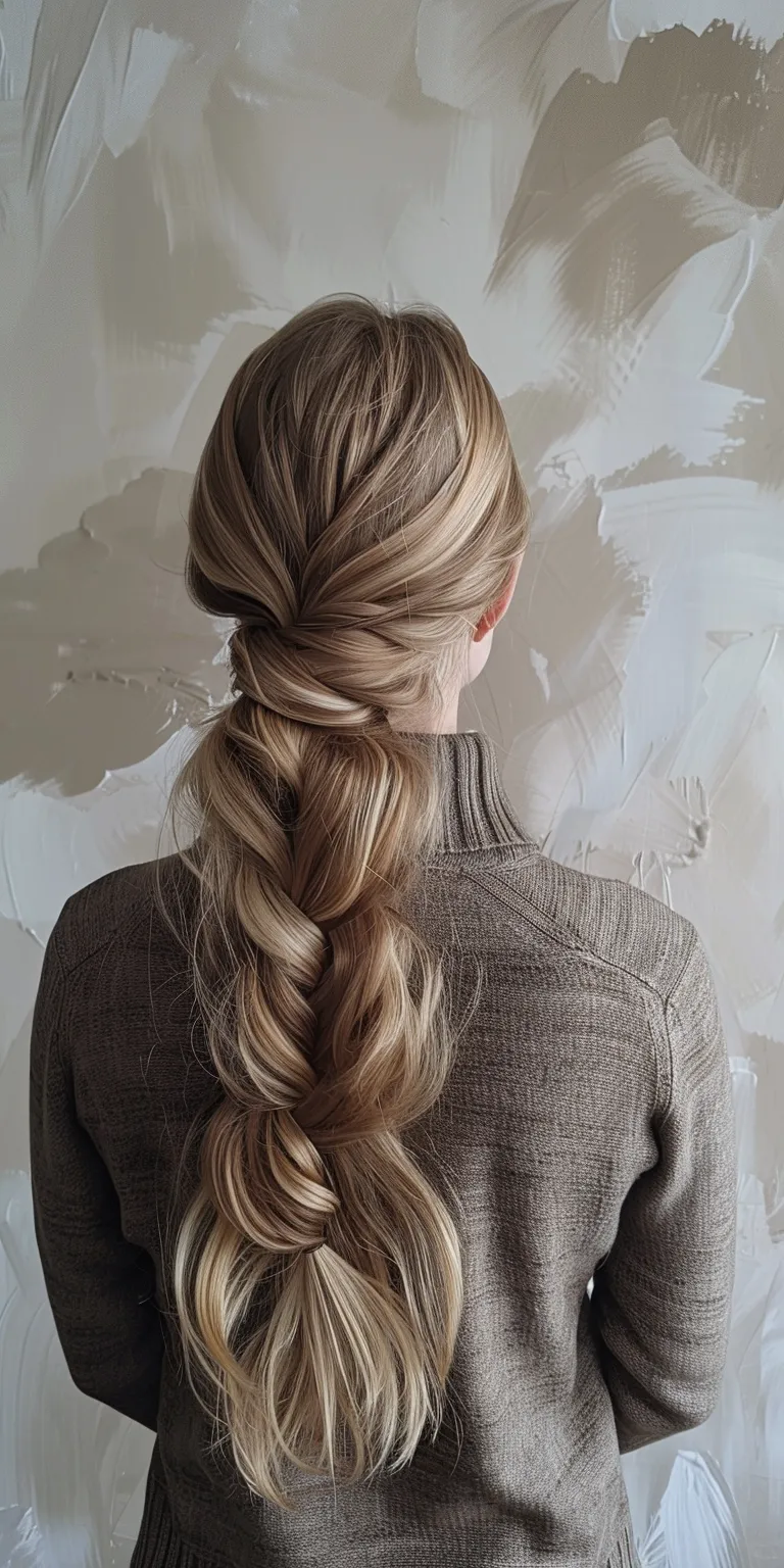 hair styles for long Waterfall braids, French braid, Braid, Boho Milkmaid braid