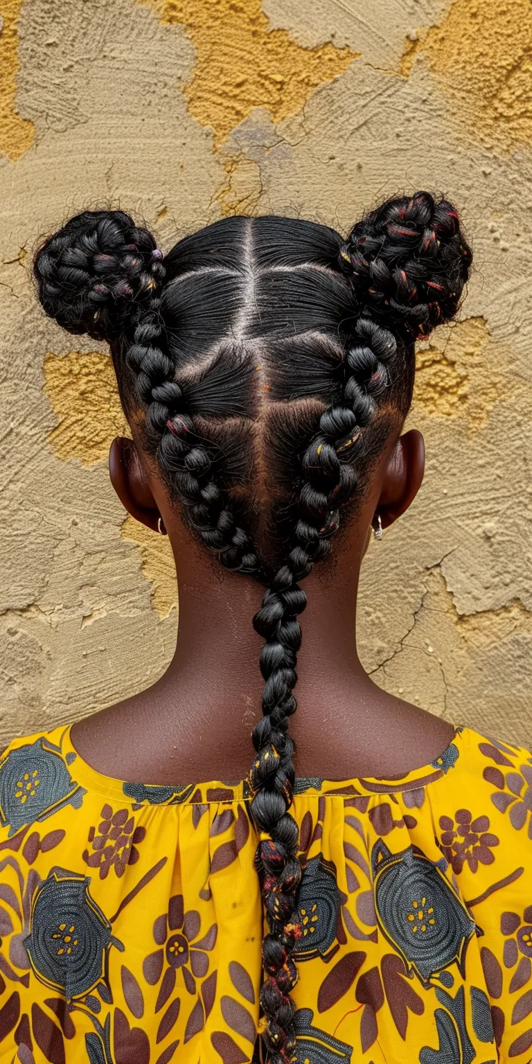 senegalese braids Hair twists, French twist, Chignon, Updo, Milkmaid braid