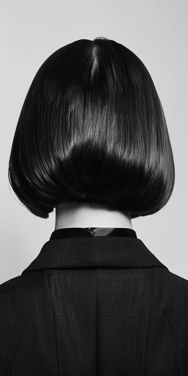 bobcut hair style Asymmetric cut, Chignon, Bob Tonsure, Bouffant