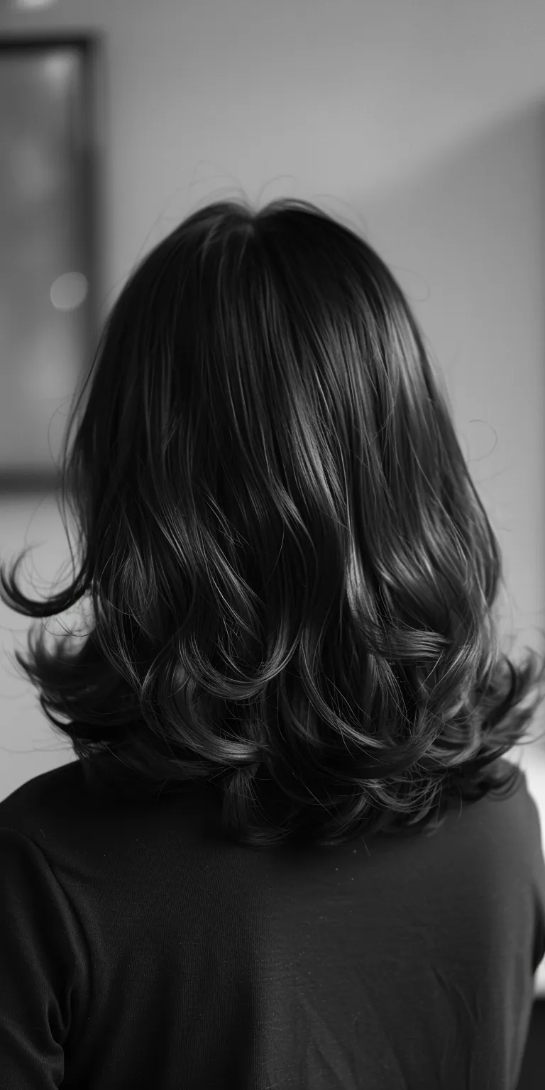 medium long haircuts Asymmetric cut, Ringlets, Layered hair, Bob Finger wave