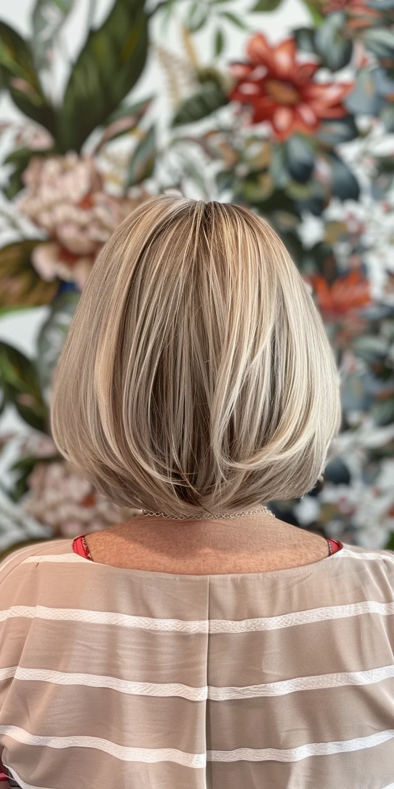 medium haircuts for women over 50 Asymmetric cut, Short brush Bob Digital perm, Butterfly haircut