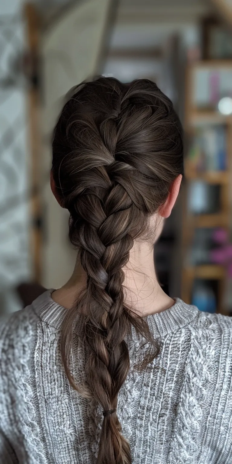 birthday hairstyle French braid, Waterfall braids, Braid, Milkmaid twist