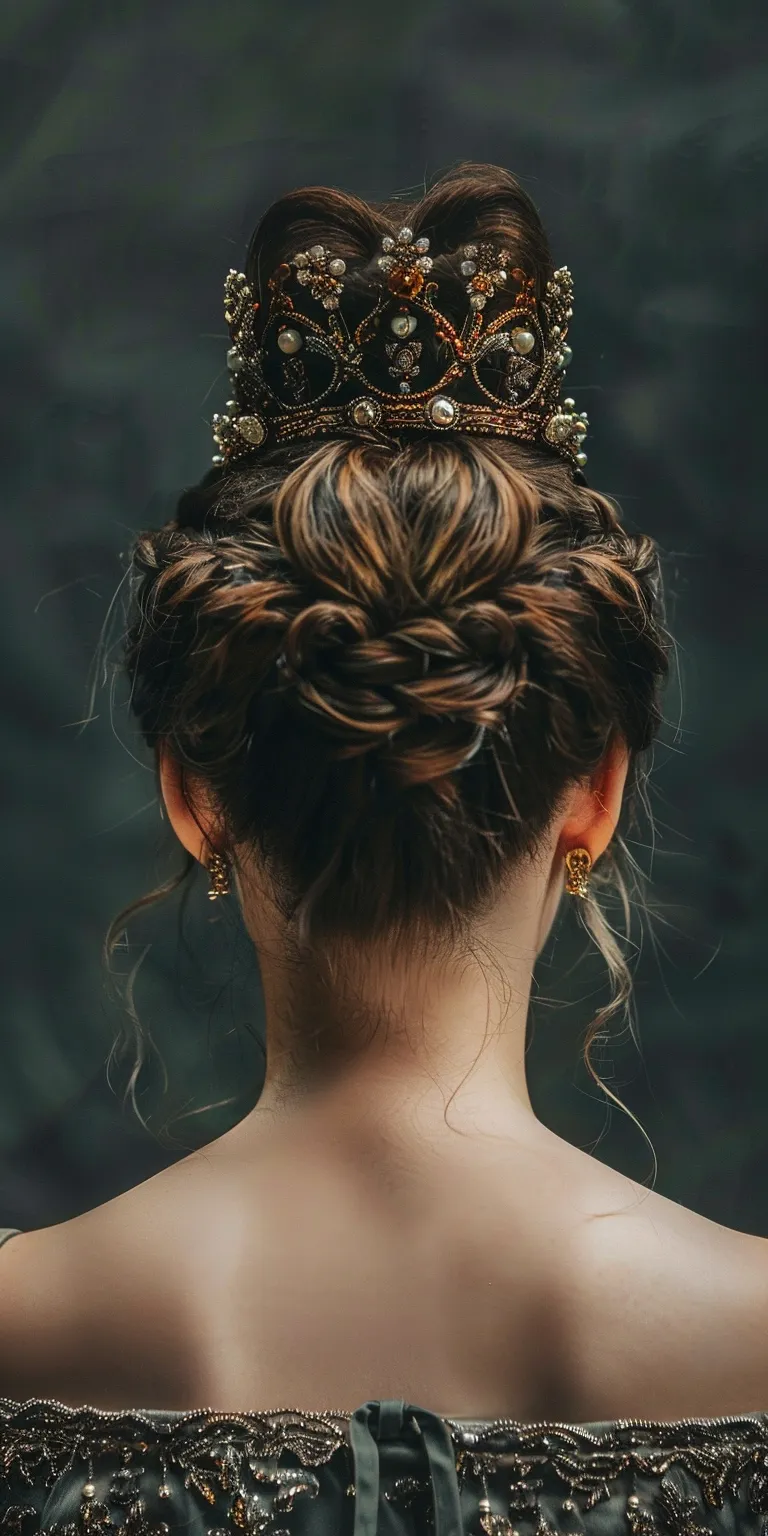 crown hairstyle Historical Christian hairstyles, Updo, Milkmaid braid, Braid, Boho braids