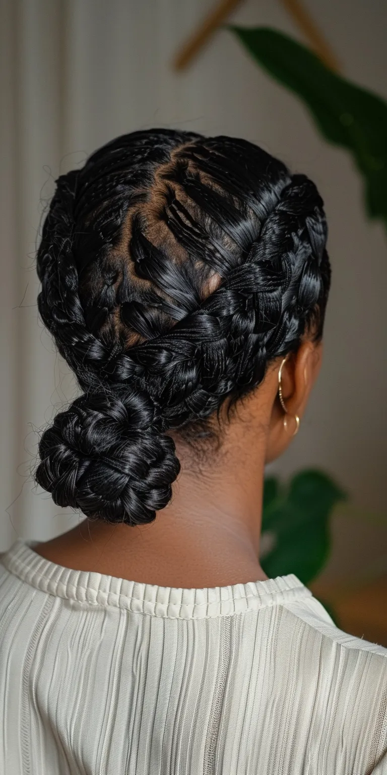 weave hairstyles Waterfall braids, French twist, Finger wave, Hair twists, Updo