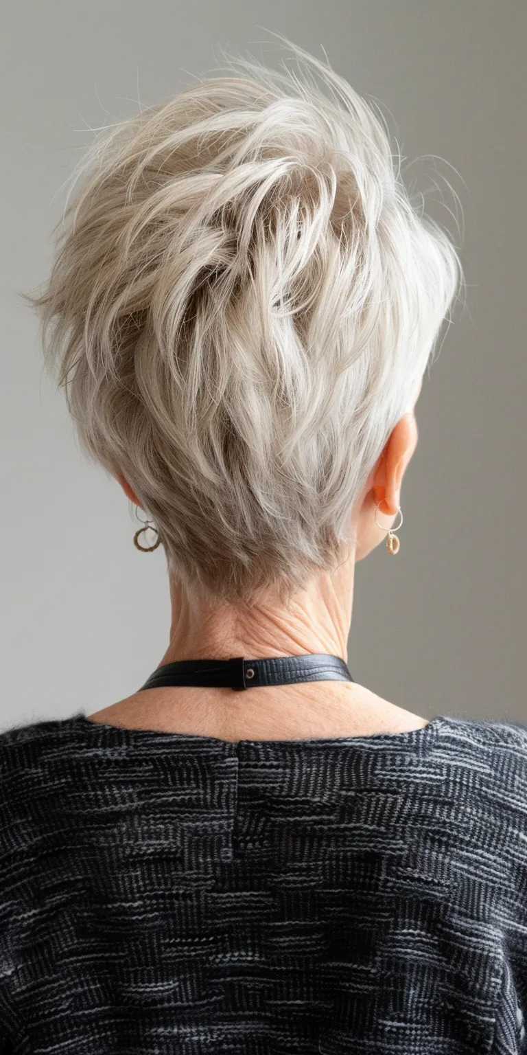 short shag hairstyles Asymmetric cut, Pixie Short brush Pompadour, Tonsure