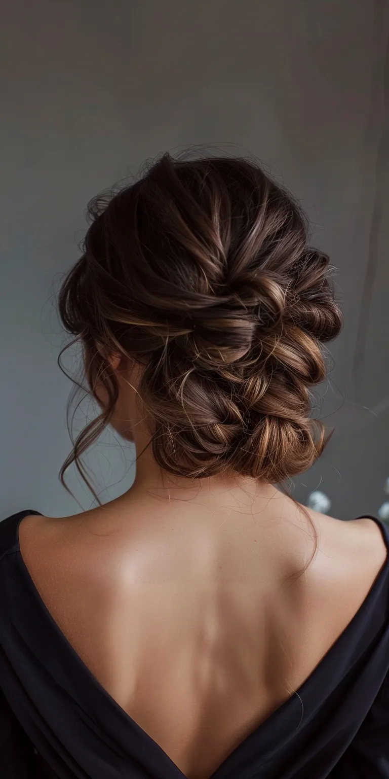 hairstyles for medium hair Updo, Chignon, Waterfall braids, French braid, twist