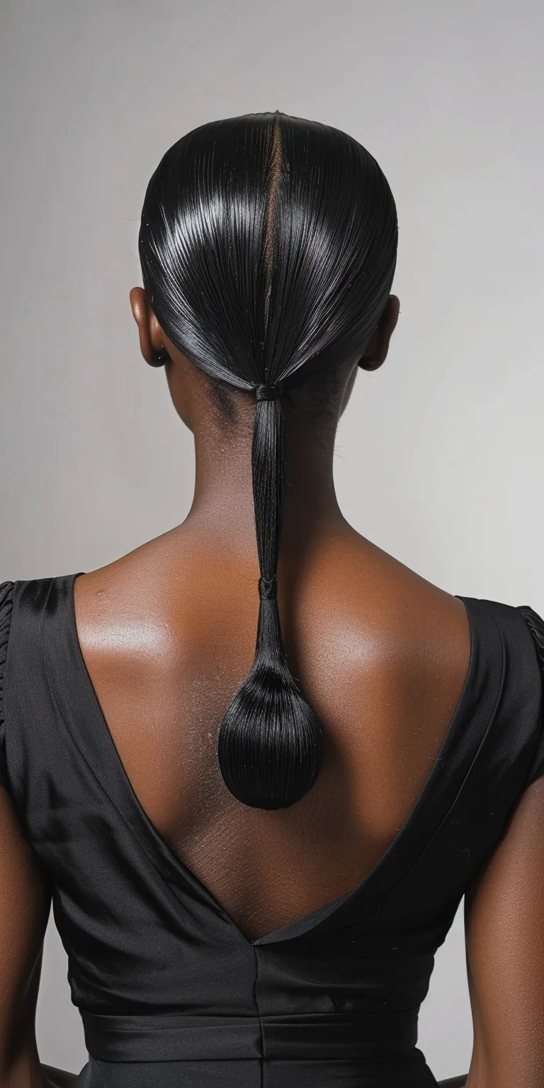 sleek ponytail hairstyles Chignon, French twist, Asymmetric cut, Finger wave, Kinky hair