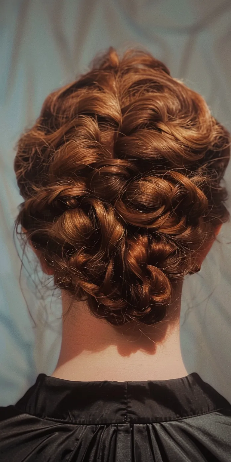 bee hive hair style Milkmaid braid, Updo, French Waterfall braids, Chignon