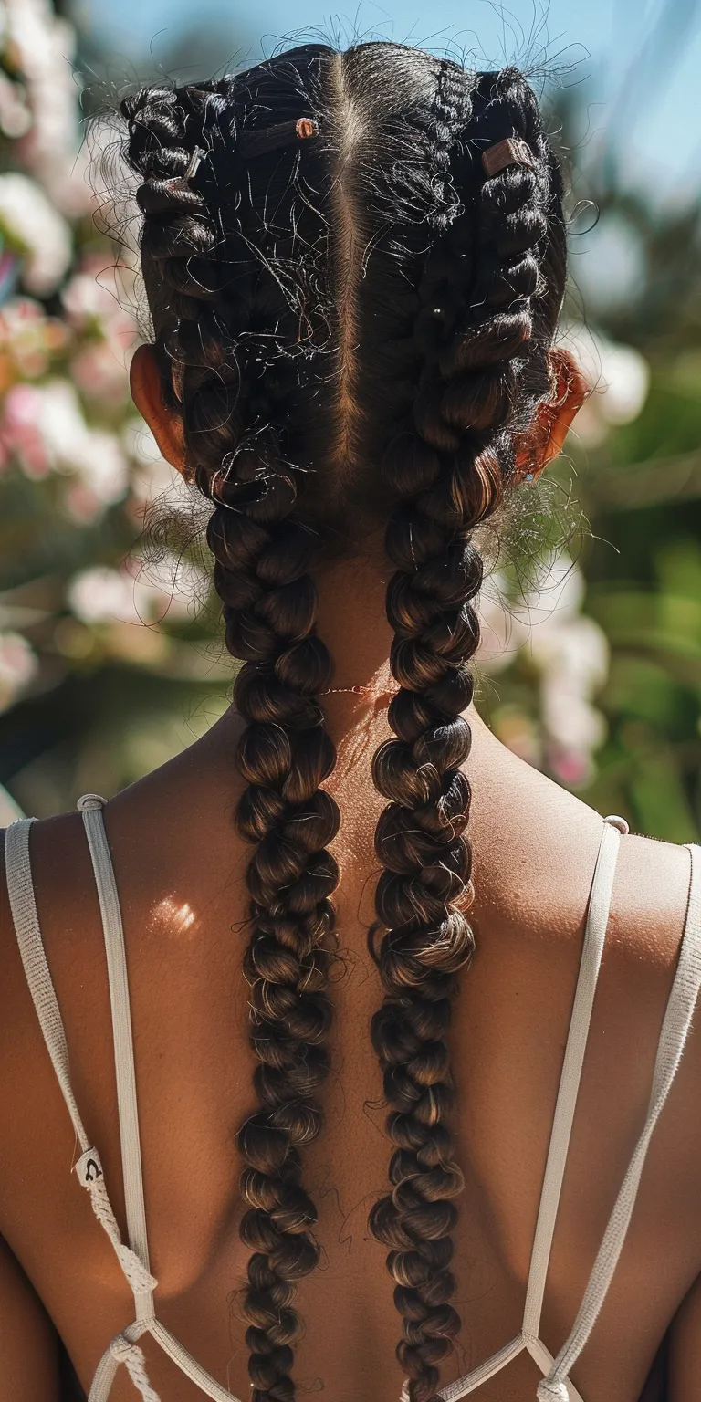 knotless bohemian braids Boho braids, Waterfall Braid, Milkmaid braid, French braid