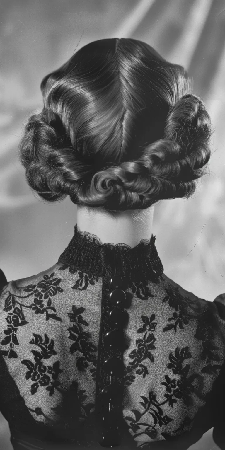 1950 hairstyles Chignon, Updo, Milkmaid braid, Finger wave, Historical Christian