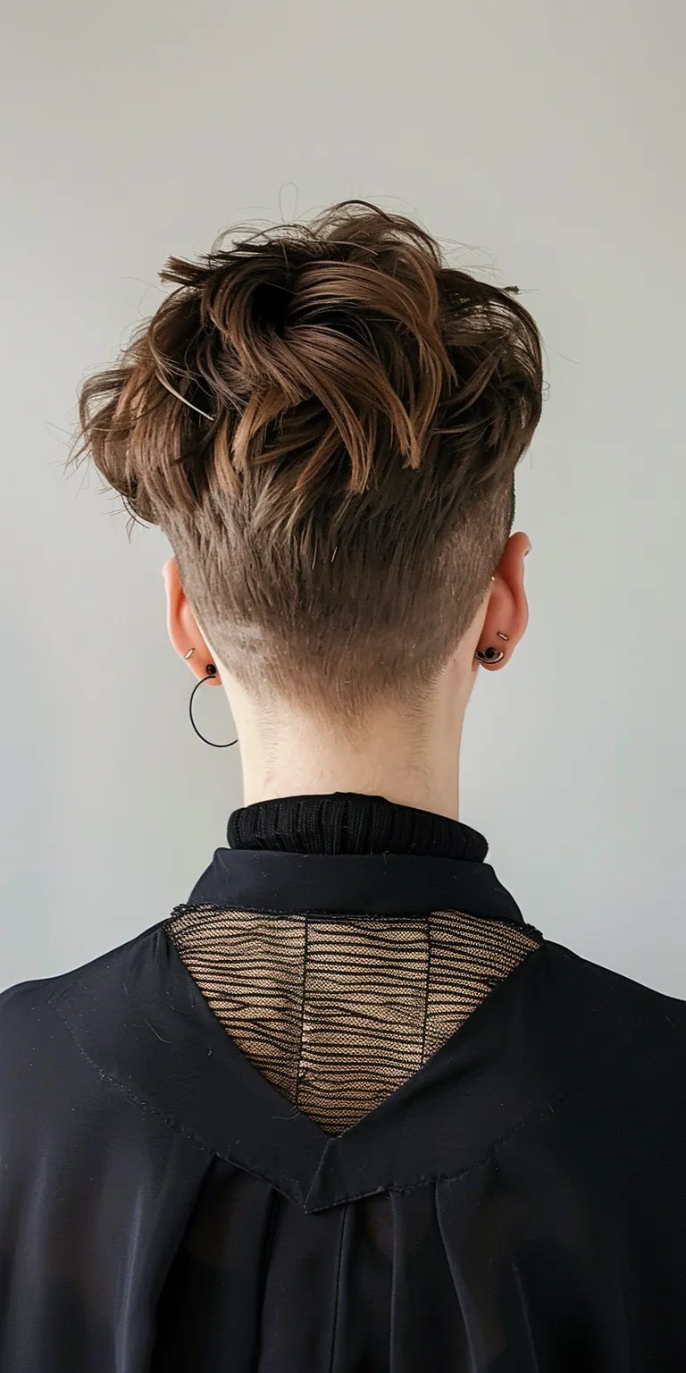 vcut hair style Asymmetric cut, Butterfly haircut, Short brush Pompadour, Mohawk