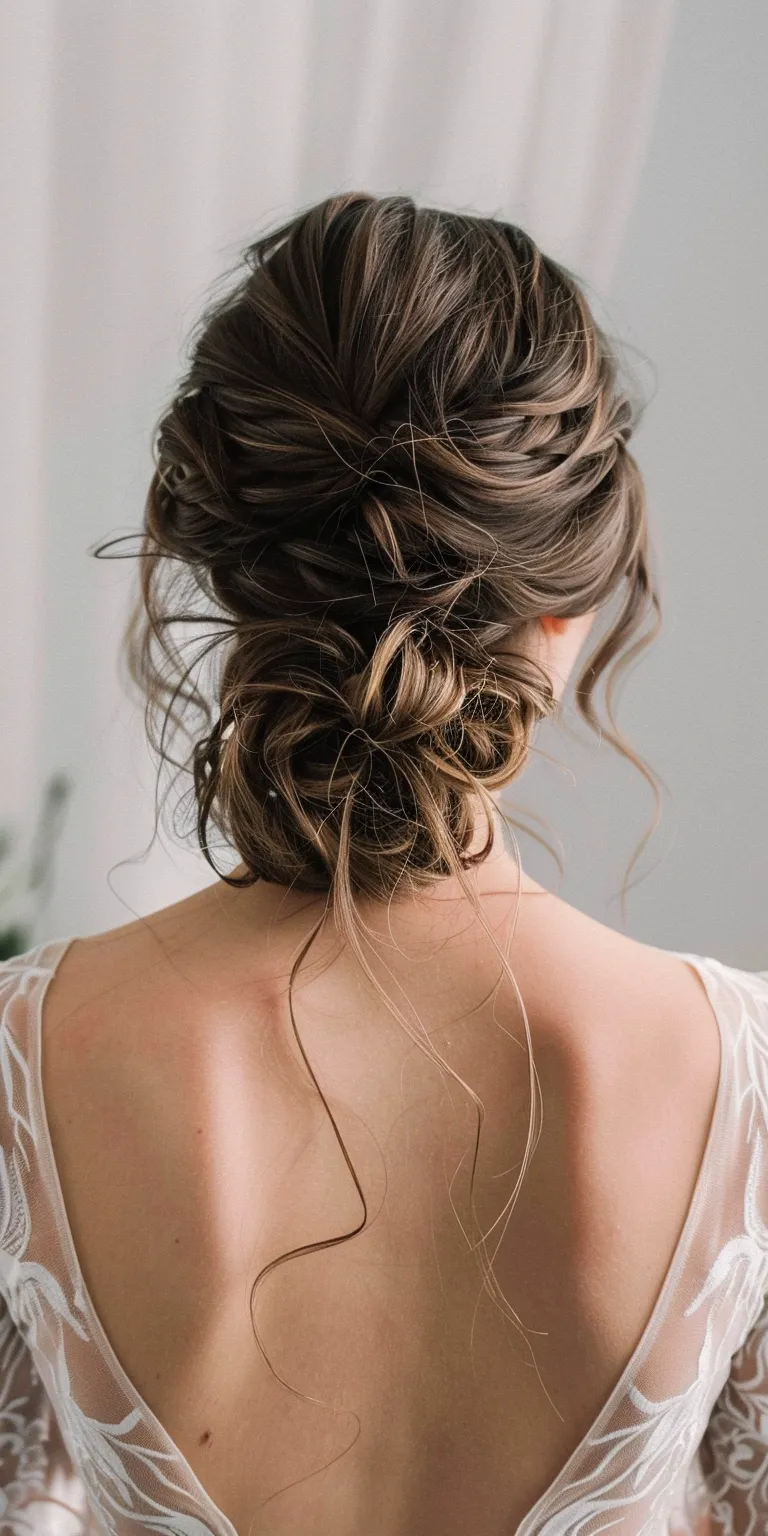 wedding hairstyles for medium hair Updo, Chignon, Milkmaid braid, French twist, Boho braids