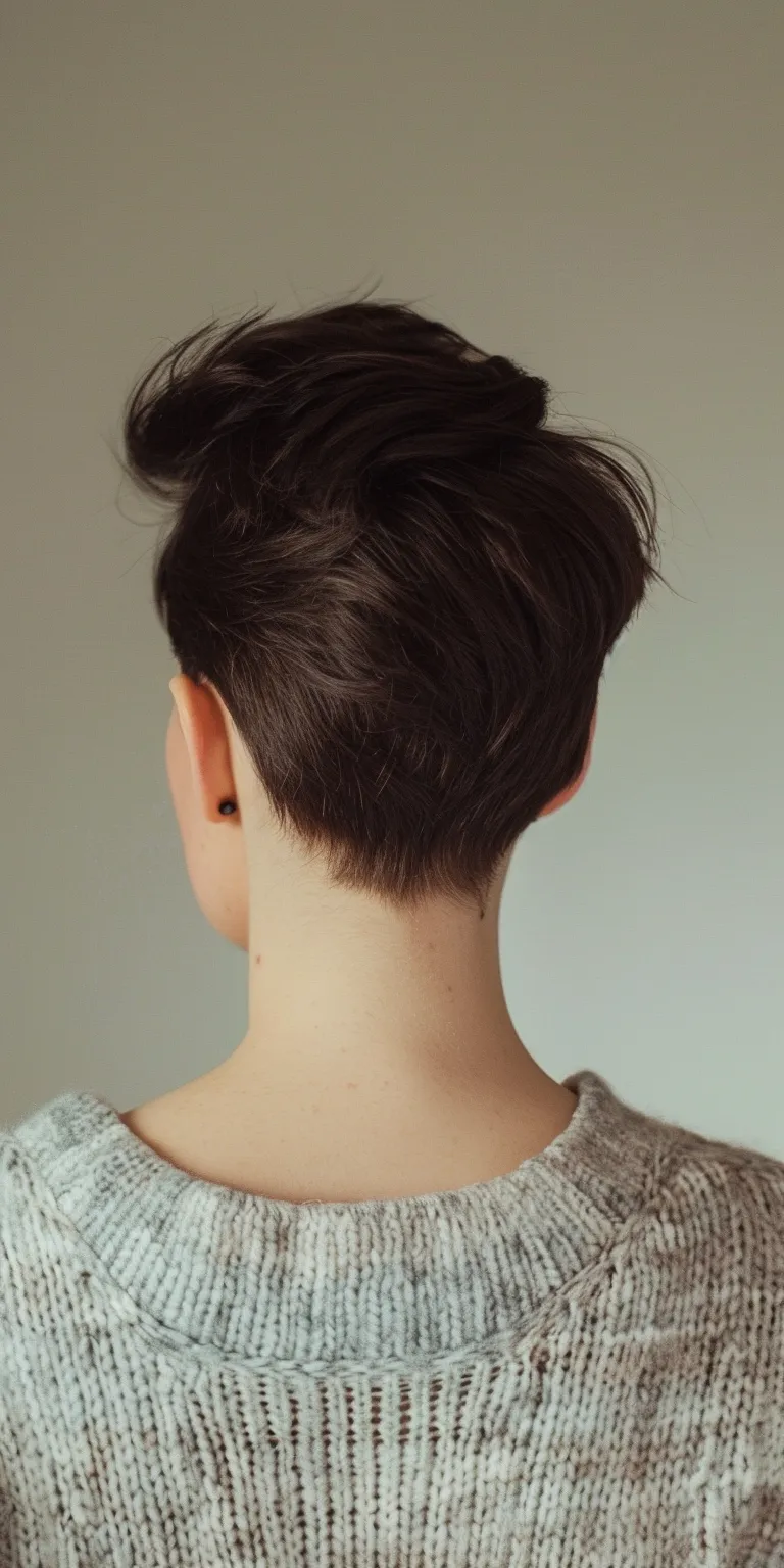 easy hairstyles Asymmetric cut, Short brush Pompadour, Tonsure, Feathered hair