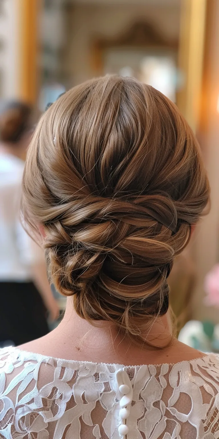 wedding guest hairstyles Updo, Chignon, Waterfall braids, French braid, twist