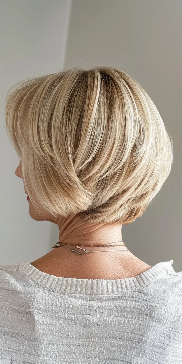 short bob haircuts for women Asymmetric cut, Short brush French twist, Chignon, Pixie cut