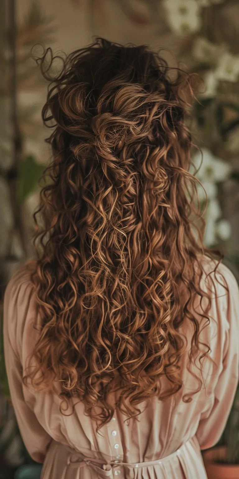 long curly hairstyles Ringlets, Digital perm, Curly hair, Waterfall braids, Braid