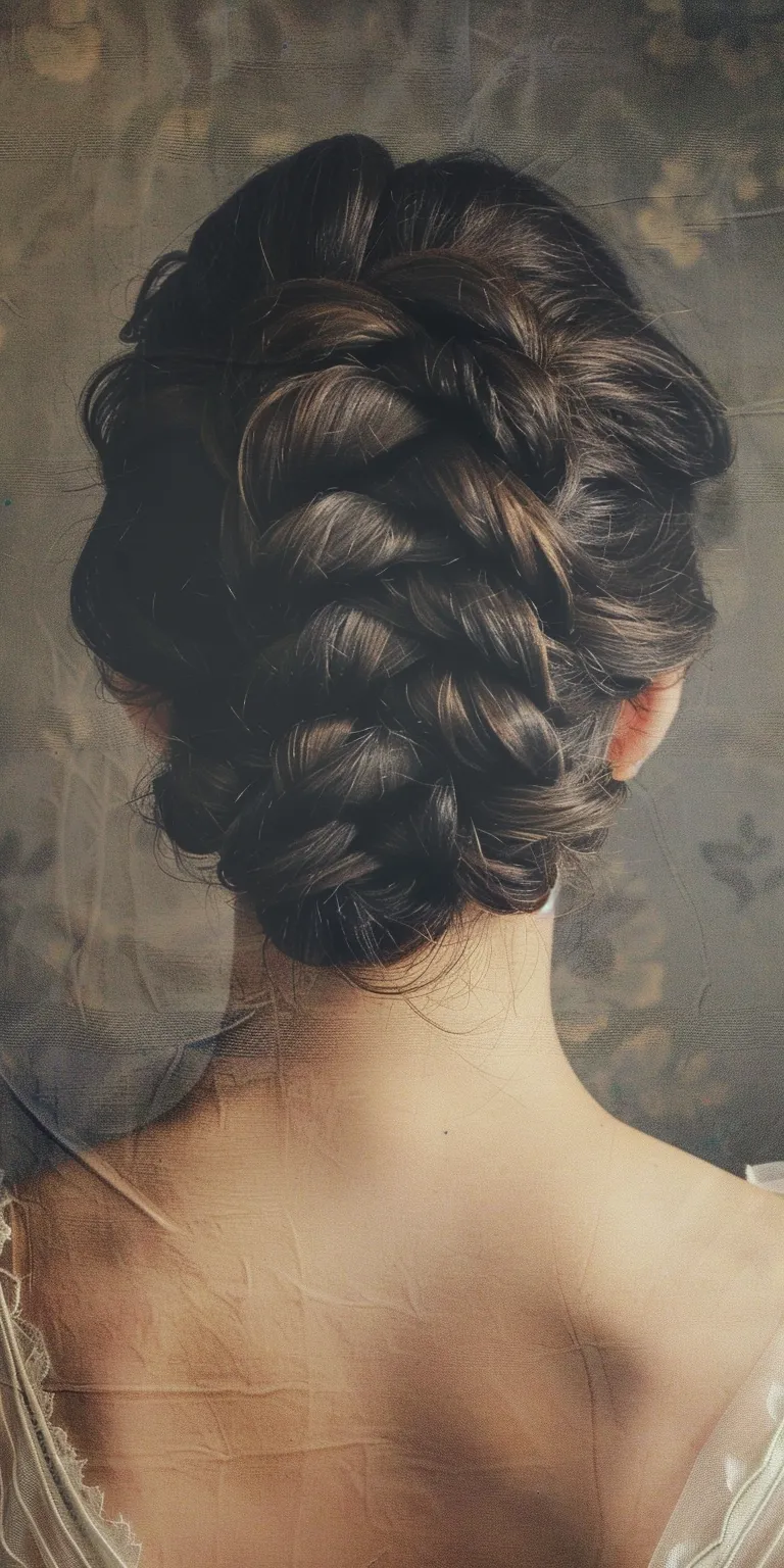 bee hive hair style Milkmaid braid, French Updo, Waterfall braids, Chignon