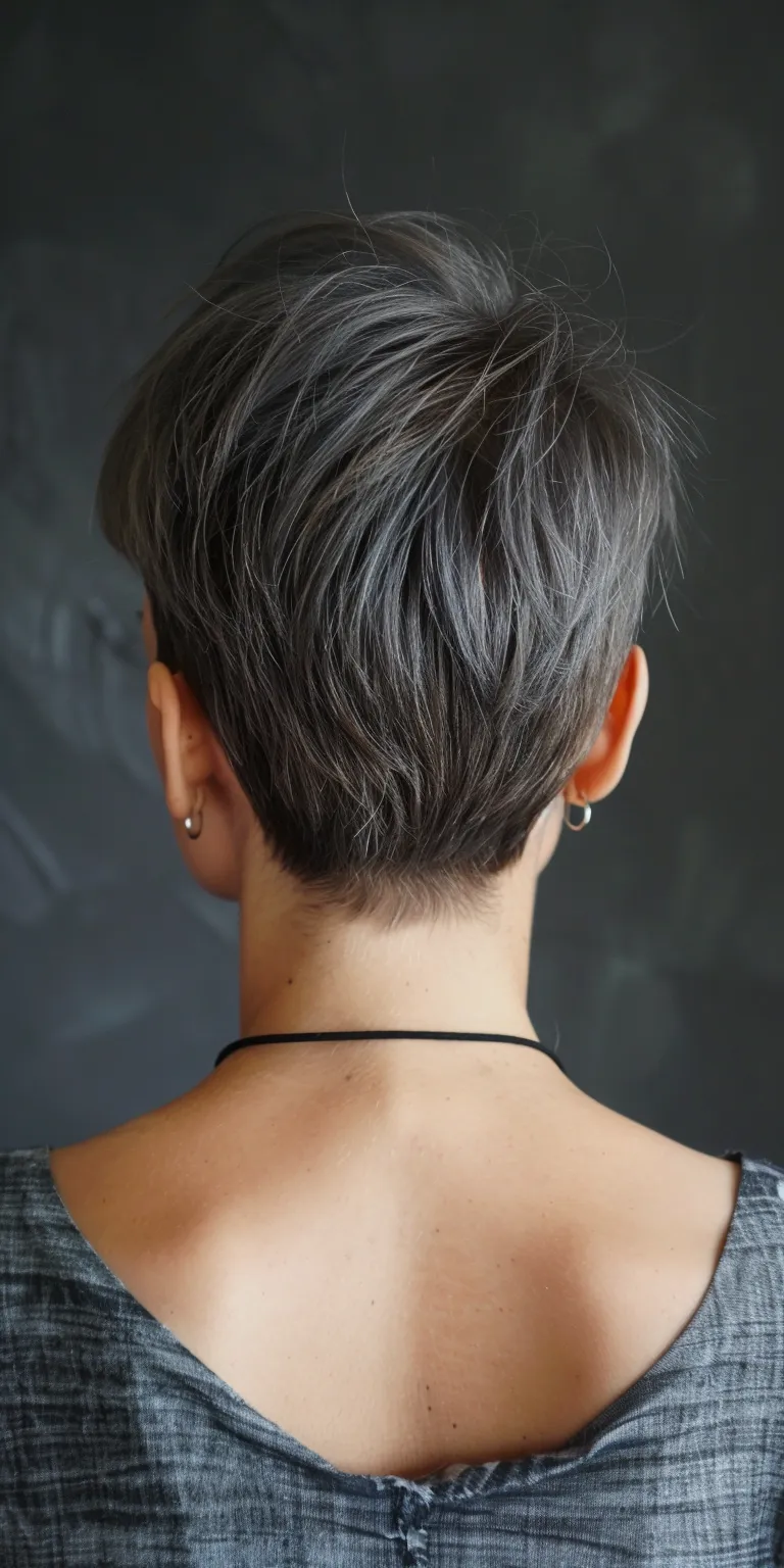 short haircuts for women over 50 Asymmetric cut, Short brush Pixie Pompadour, Layered hair