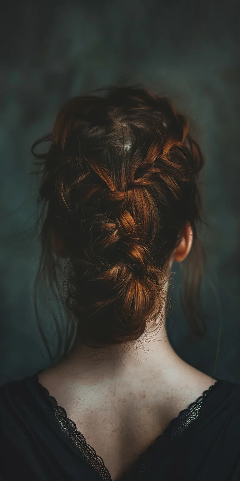 facial hair styles Updo, Chignon, Milkmaid braid, French Ballerina bun