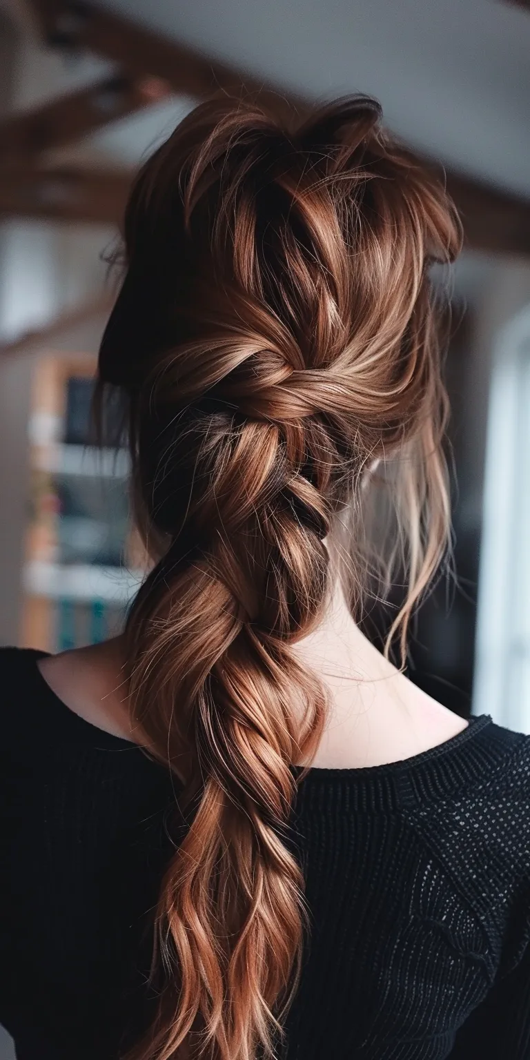 cute hairstyles for long hair Updo, Braid, French braid, Waterfall braids, Chignon