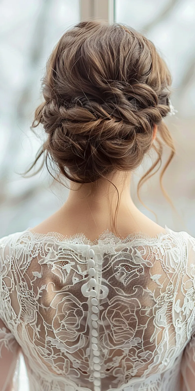 updo hairstyles for wedding Updo, Waterfall braids, Boho French braid, Chignon