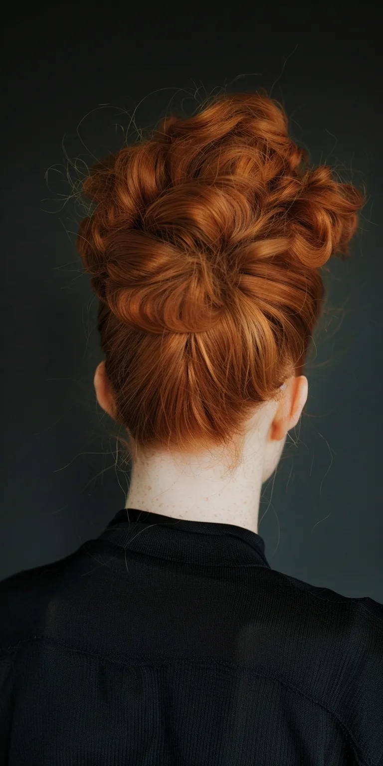 80s hairstyles Updo, Chignon, French twist, Ballerina bun, Milkmaid braid