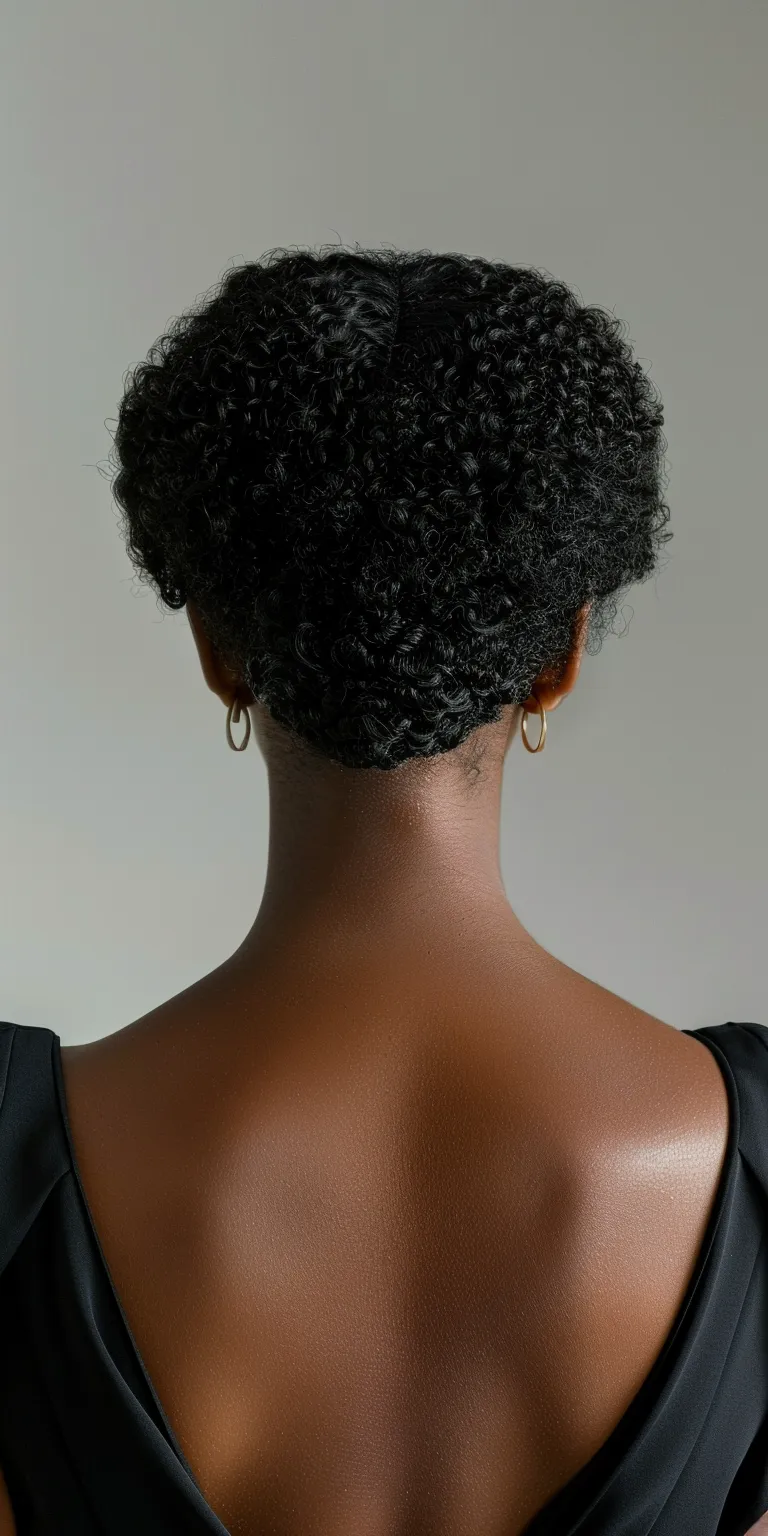 natural black hair styles Kinky hair, Afro puffs, Asymmetric cut, Chignon, Pompadour