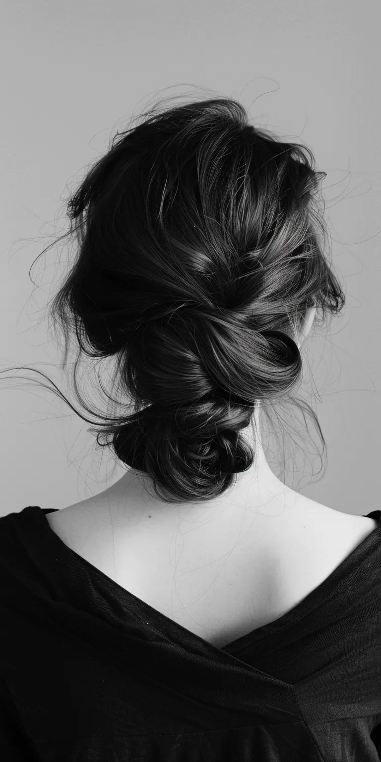 korean hair styles Chignon, Updo, Milkmaid braid, Layered hair, French twist