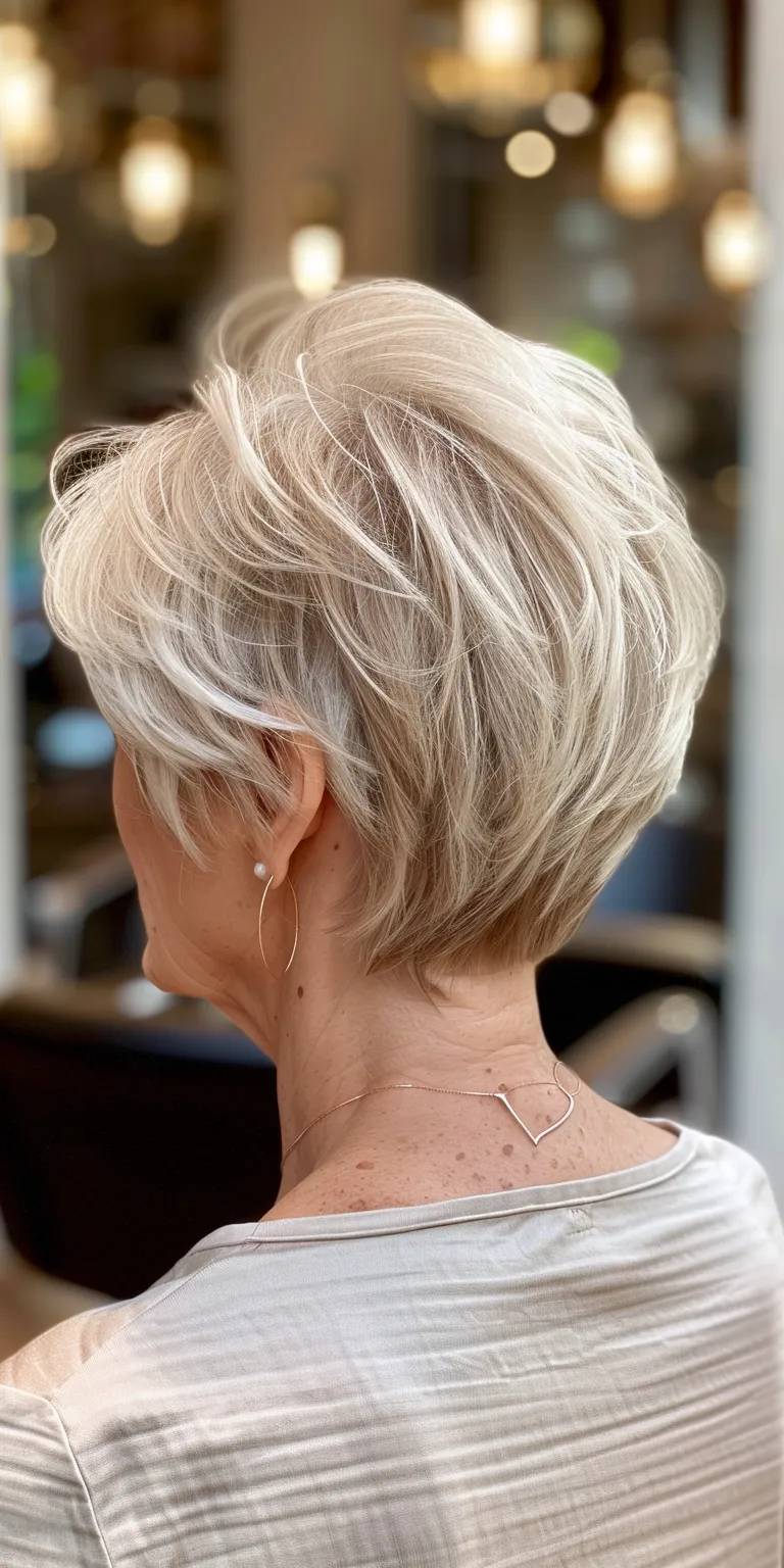 short layered haircuts for women Asymmetric cut, Pixie Short brush Layered hair, Professional cut