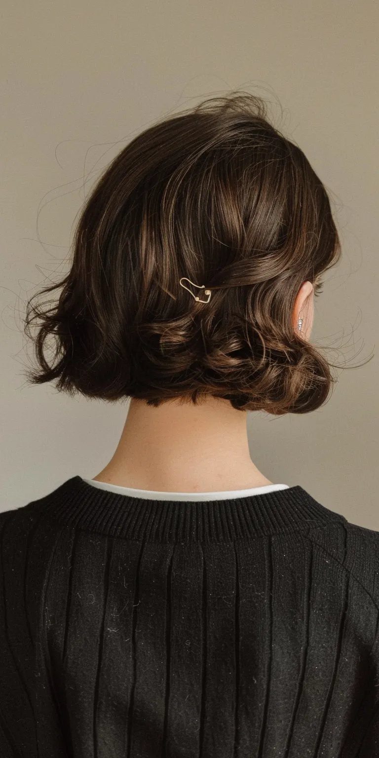 claw clip hairstyles Chignon, Milkmaid braid, Updo, French twist, Ringlets