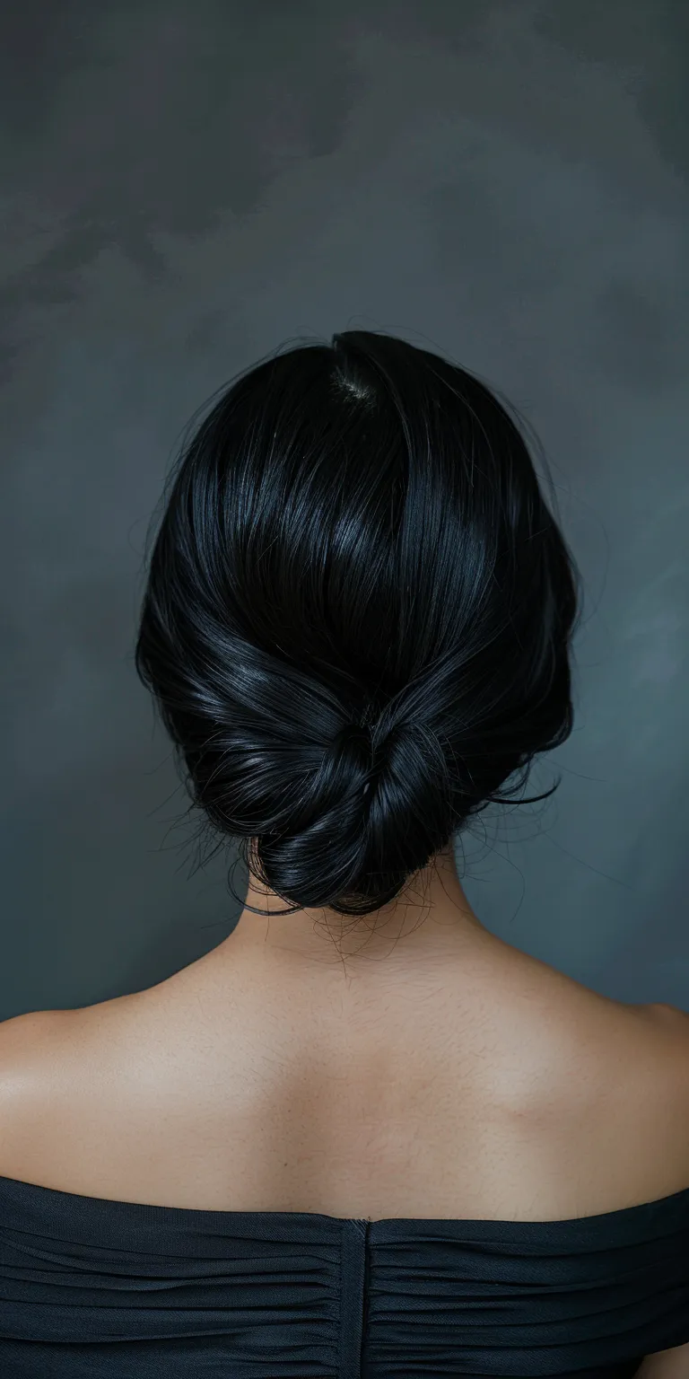 asian hairstyles Chignon, French twist, Updo, Japanese women's hairstyles, Waterfall braids