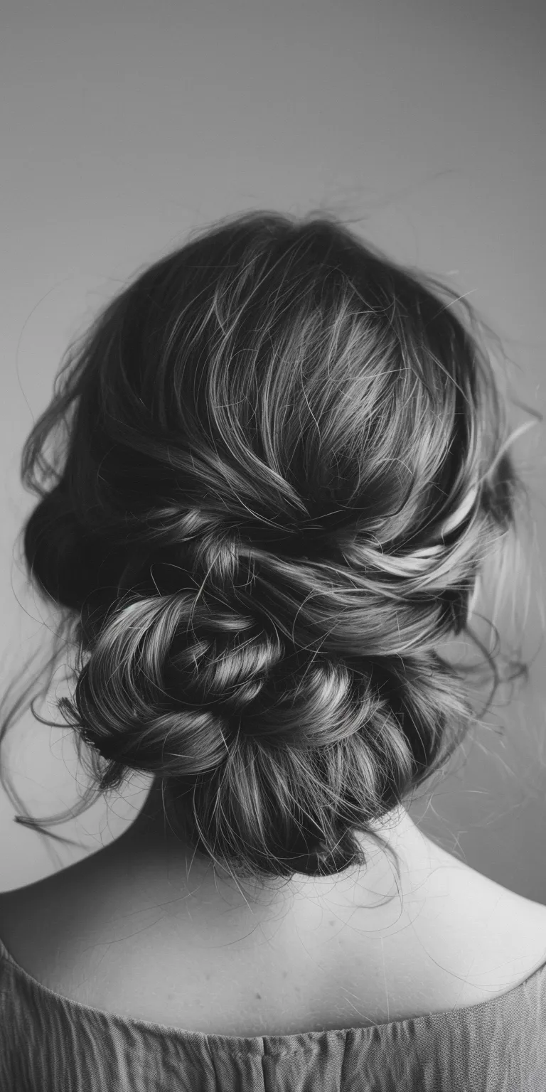 easy hair styles Chignon, Updo, French braid, Milkmaid Braid