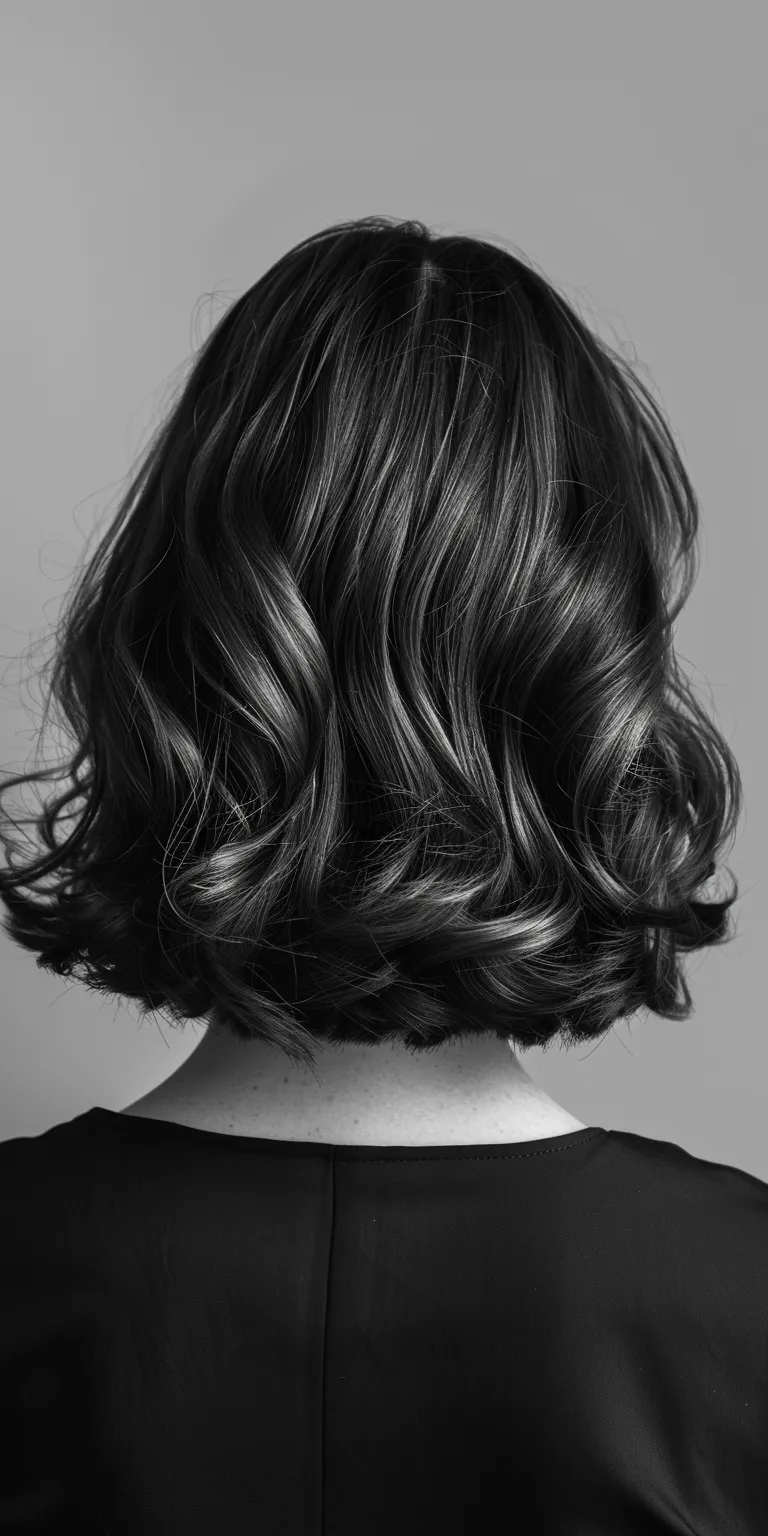 hairstyles for shoulder length hair Asymmetric cut, Ringlets, Bob Finger wave, Layered