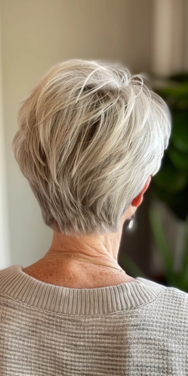 short hairstyles for women over 50 Asymmetric cut, Short brush Pompadour, Pixie Professional cut